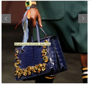 From French Vogue, a gemstone purse